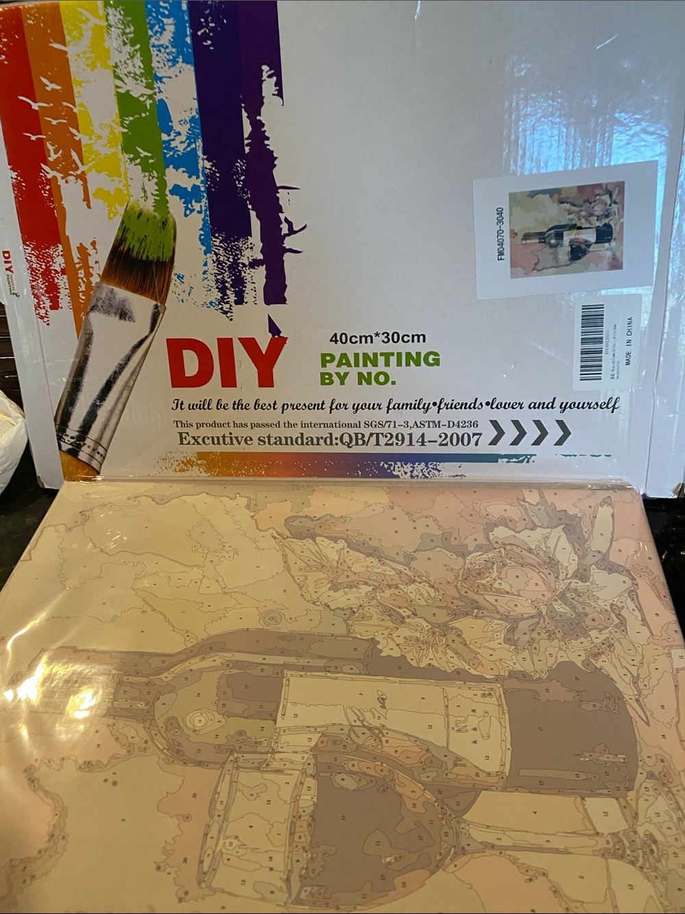 DIY Painting by No. - Wine Bottle